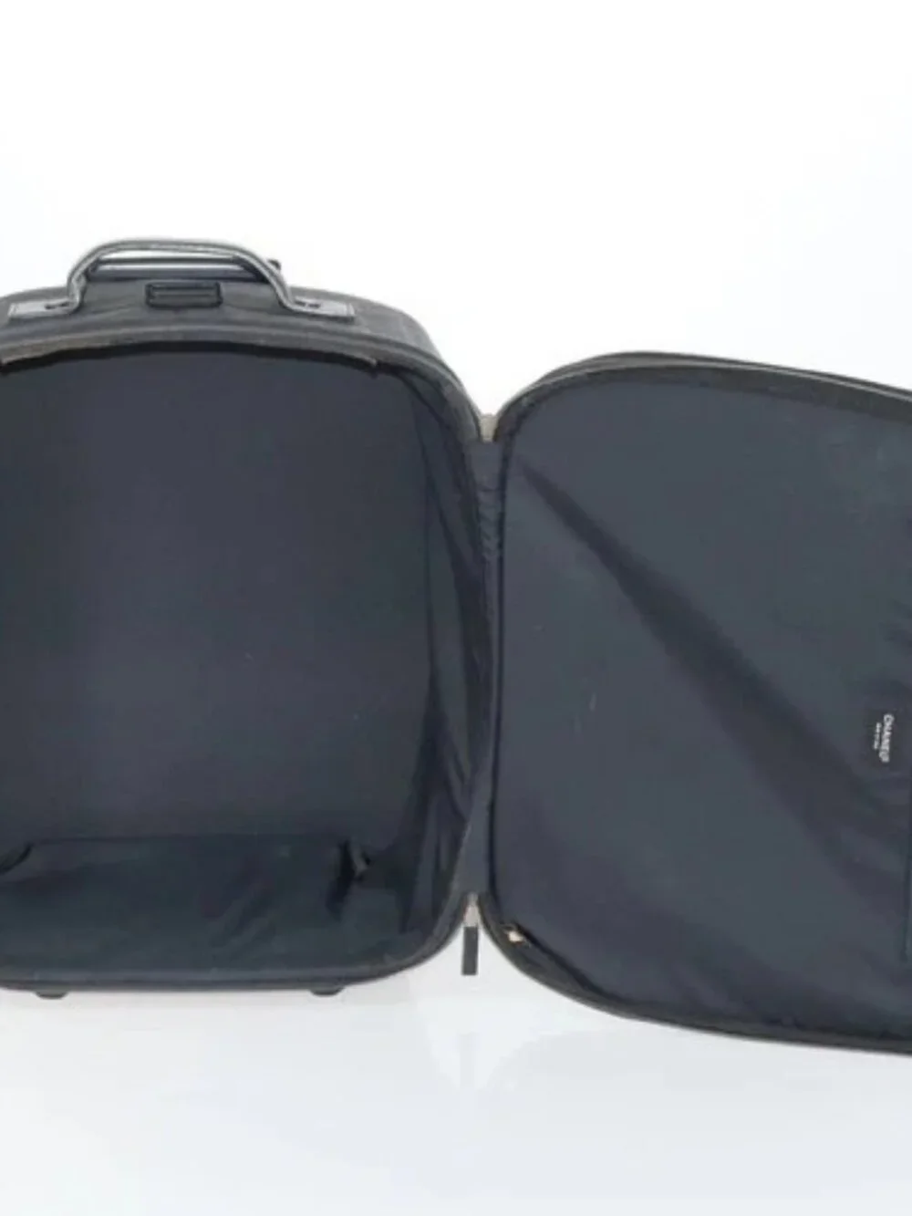 CHANEL New Travel Line Suitcase Nylon Black CC Auth bs31796